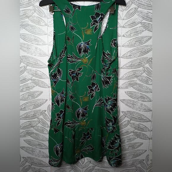 Cabi Sleeveless Flowy Blouse Green Floral #3276 Zoe Falling Flower - Picture 6 of 6